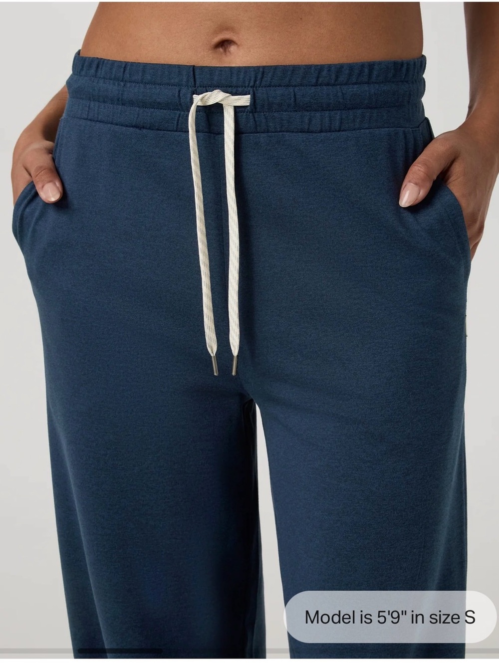 Vuori halo essential wide leg pant - regular length, navy, XS - Picture 2 of 3